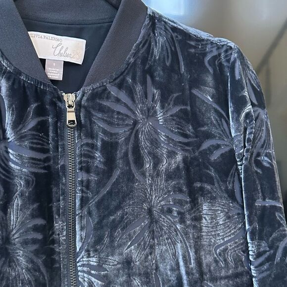 Olivia Palermo Chelsea Velvet Bomber Jacket - Picture 5 of 9